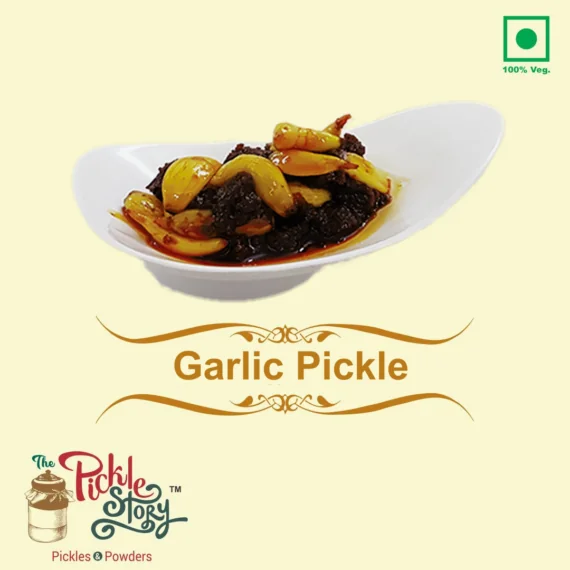 dish showcasing of garlic pickle
